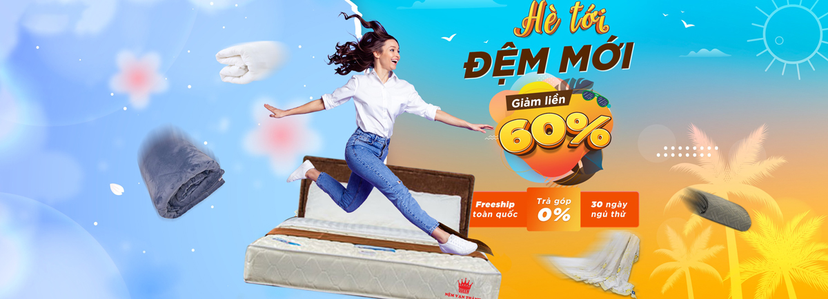 Hè tới - Đệm mới giảm tới 60%